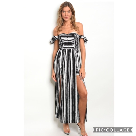 Pants - Maxi Romper Stripe NWT